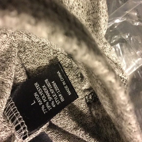 🆕Last Medium Heather Grey Melange Brushed Salt & Pepper Hacci Drawstring Jogger - Picture 6 of 8